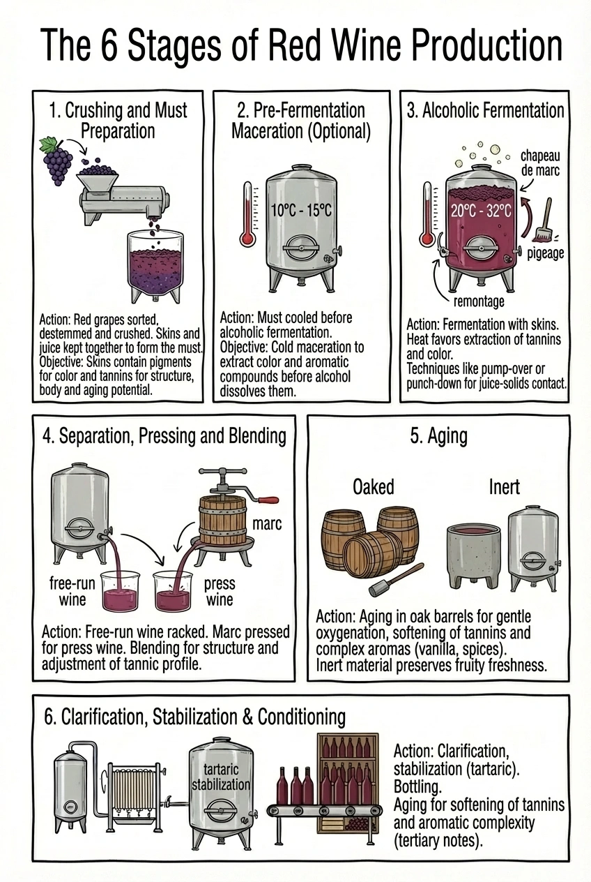 Red Wine Crafting: a Clear Diagram for the Curious Mind