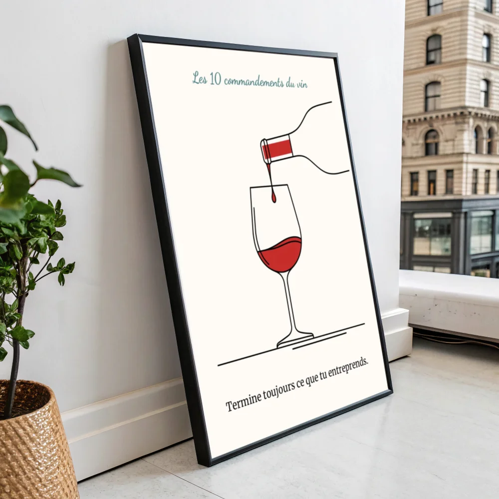 10 lois du vin : la dernière goutte (affiche humour)