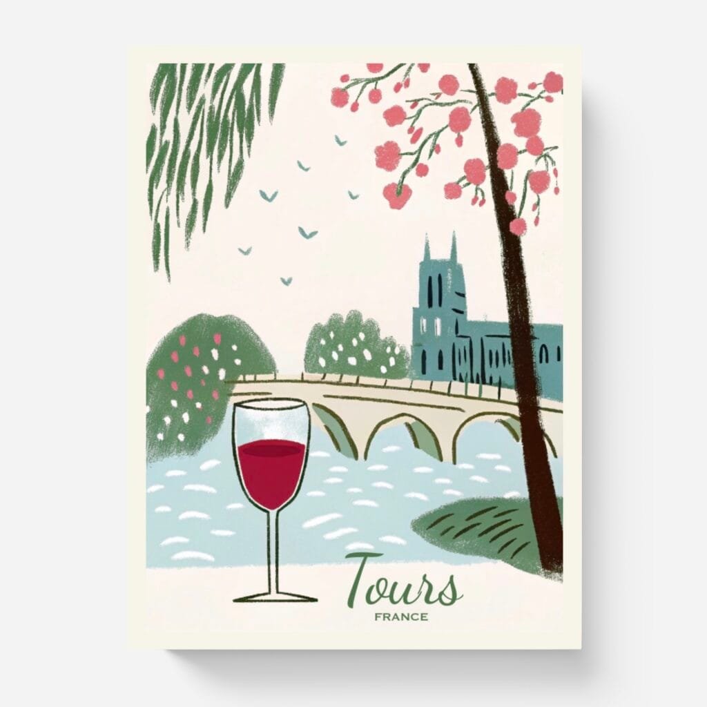 Affiche élégante Tours et Pont Wilson