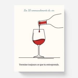 10 lois du vin : la dernière goutte (affiche humour)