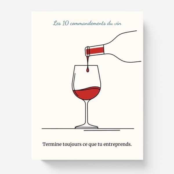 10 lois du vin : la dernière goutte (affiche humour)